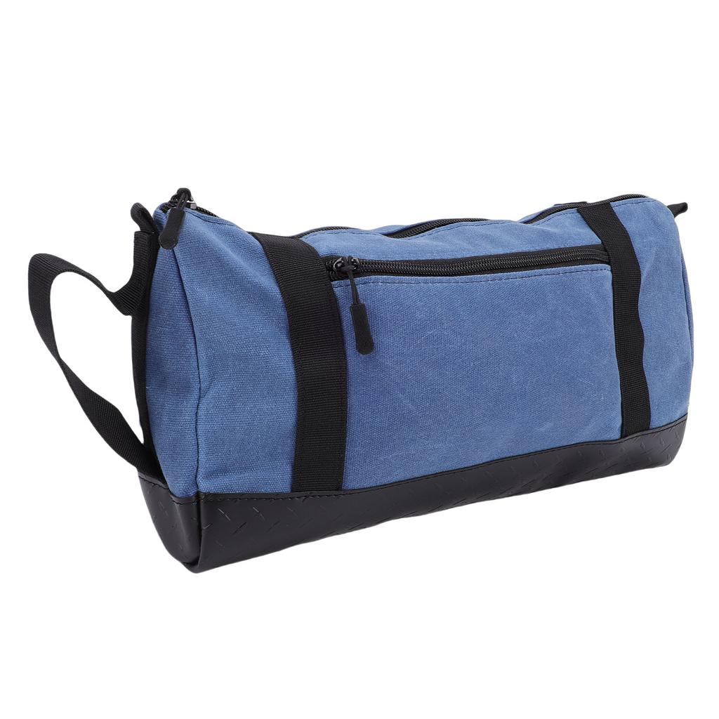 Canvas Wide Mouth Tool Bag Men Large Capacity Small Storage Pouch Organizer Tote Bag for Wrenches Pliers Tools Blue