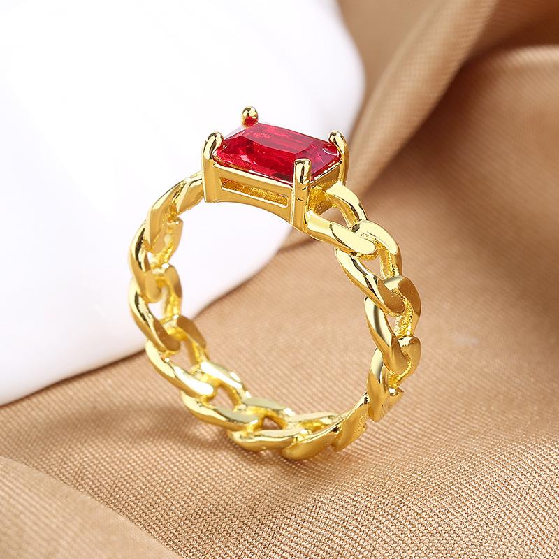 Lindon Classic Copper Alloy Zircon Ring Ladies Jewelry Wedding Promise Party Gift