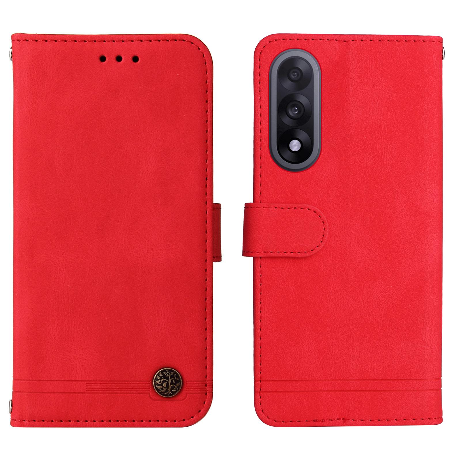 

Для OnePlus Ace 5 Ultra 5G/OnePlus Nord 5 5G Кожаные чехлы-кошельки Скин на ощупь Чехол для телефона Подставка с ремешком Red