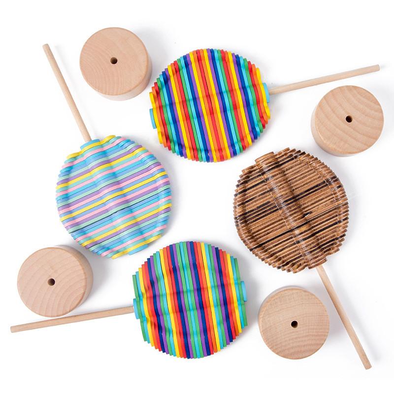 Wooden Rotary Lollipop Puzzle Toy For Office Stress Relief And Brain Teasers