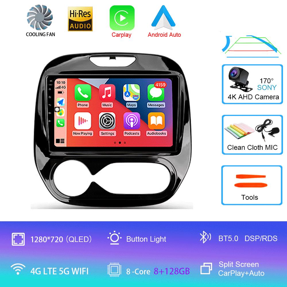 Car Radio Android 14 Carplay For Renault Kaptur Captur 2016 - 2019 Navigation GPS Multimedia Player WiFi+4G Stereo Video Auto BT