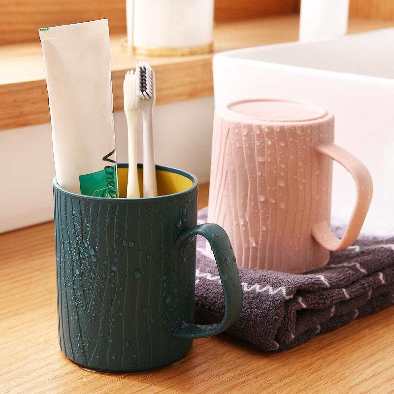 Bathroom Tumblers Plastic Mouthwash Cup Coffee Tea Water Mug Home Travel Solid Color Toothbrush Holder Cup Drinkware Tools