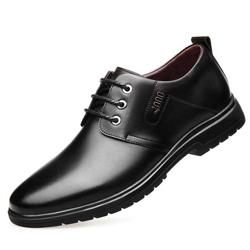 New Business Single Shoes Black Dress Shoes Flat Soft Leather Casual Shoes