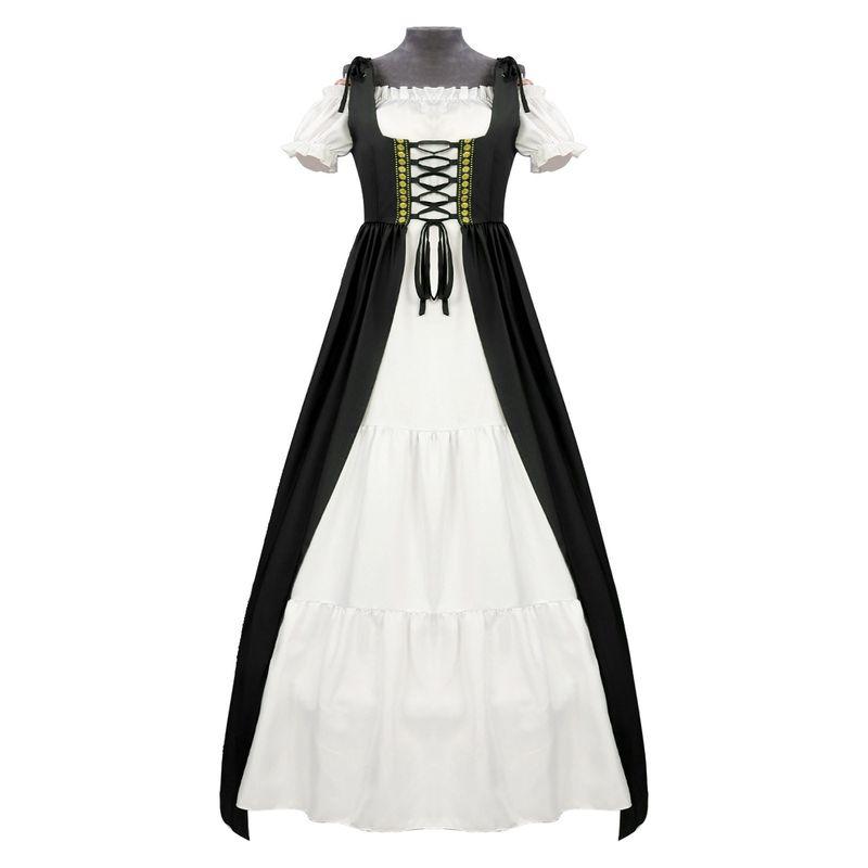 Medieval Corseted Skirt, European and American Retro Skirt, European Medieval Classical Women's Dress, Commoner Performance Costume