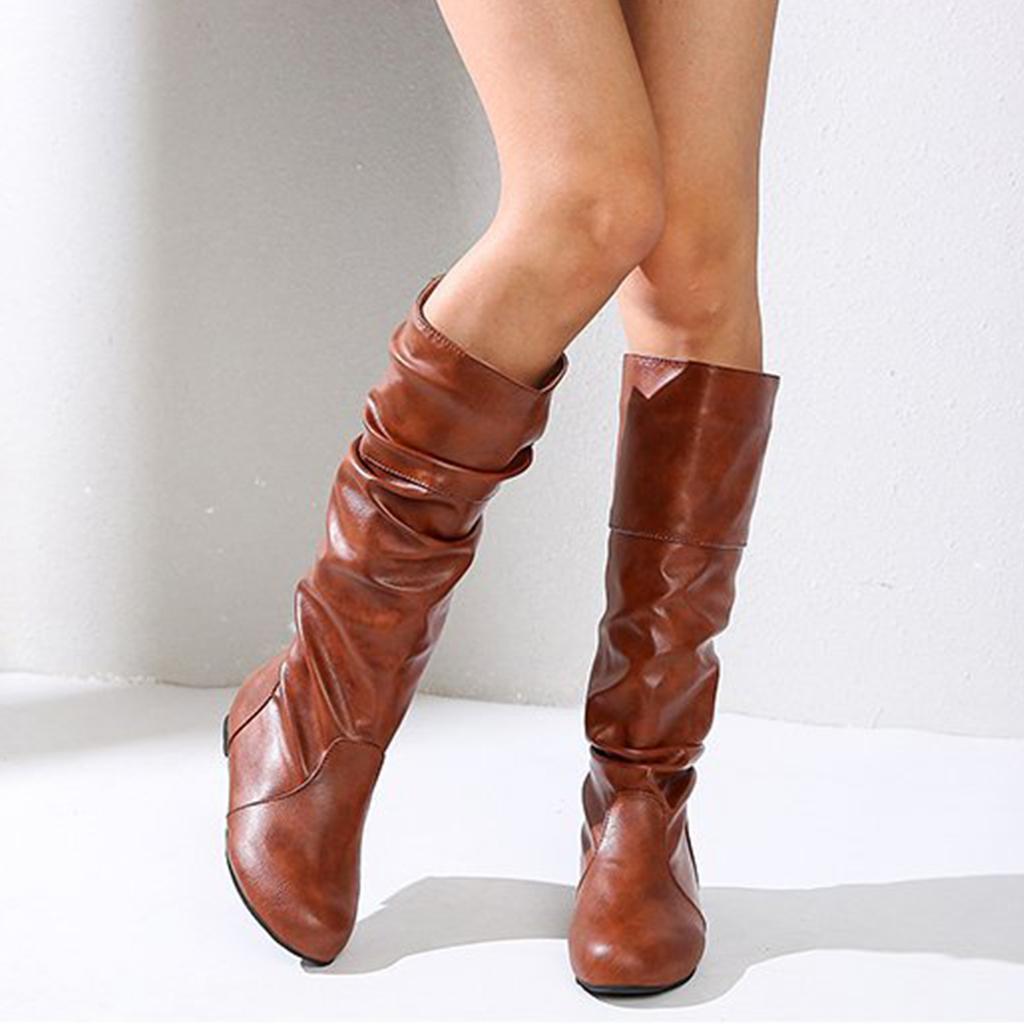 flat brown booties