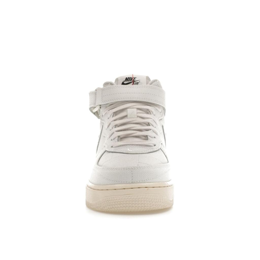 Nike  Air Force 1 07 Mid White Canvas Women Sneakers Summit-White Pearl-White Black DZ4866-121