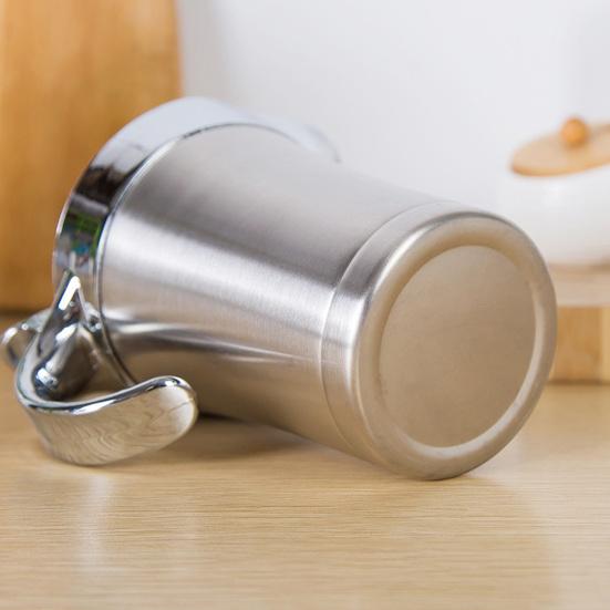 500/750ML Sauce Pot with Lid & Handle Leak-proof Double Insulated Gravy Boat Food Grade Stainless Steel Gravy