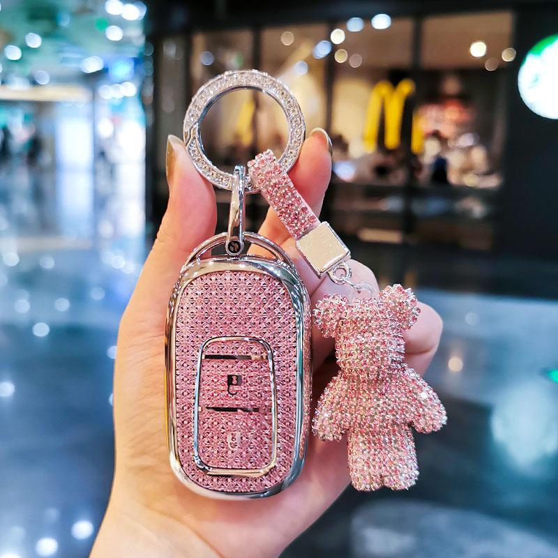 Car Key Case Cover Shell For Honda Civic Crv Accord Xrv Vezel Breeze Integra Hrv Zr-V Car Key Bag Cars Accessories Car Key Tools