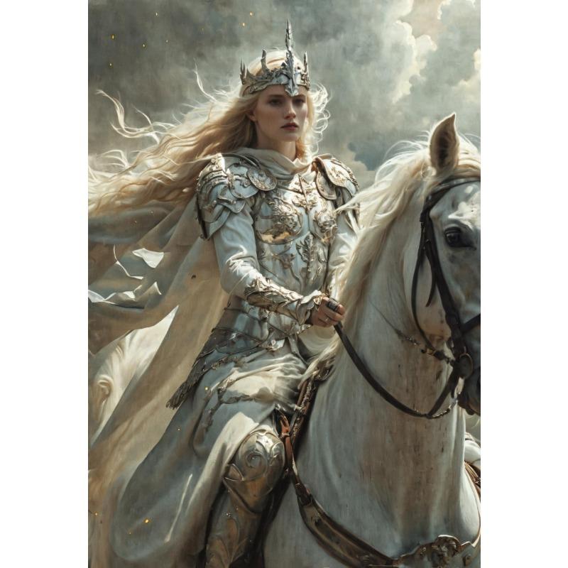 Modern Nordic Female Art Lady Knight Dark Demon Retro Posters Prints Canvas Painting Wall Art Picture Living Room Home Decor