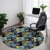 1 Peça Tapete Redondo de Área com Padrão Batman para Escritório, Sob Cadeiras de Escritório, Quarto, Sala de Estar, Decoração de Casa, Decoração de Quarto, Disponível em Vários Tamanhos