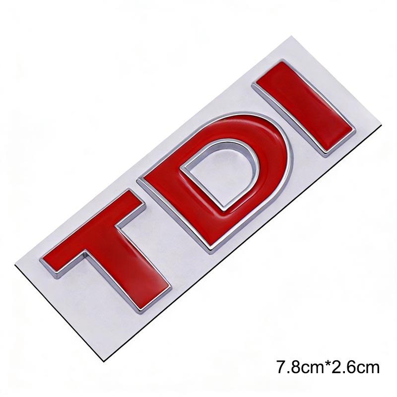 RUNTB1 3D Metal TDI Car Trunk Sticker For VW Golf Polo Tiguan, Touareg Car Modification Parts