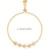 Adjustable Flower Beaded Chain Bracelet Inlaid Shiny Synthetic Zirconia Copper Hand Jewelry Decor for Women