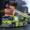 824PCS Collectible City Fire Truck Bricks Engineering Vehicle Cloud Ladder Building Blocks Assembly Desk Decor Christmas Gift
