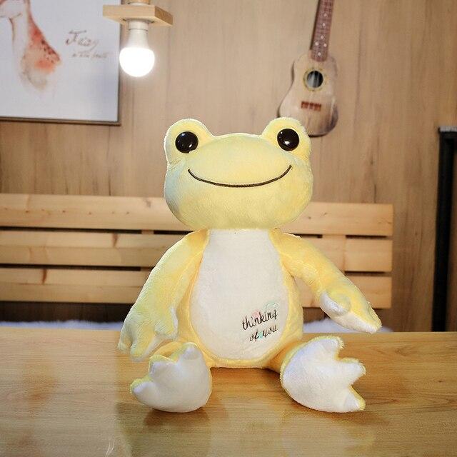 Charming Frog Plush Toy Colorful Cartoon Plush Smile Frog Pillow Stuffed Soft Dolls Children Baby Nice Birthday Xmas Gift