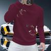 Men's Autumn/Winter Retro Print Chinese Style Crew Neck Hoodie - Trendy, Fashionable, High Quality, Long Sleeve Top