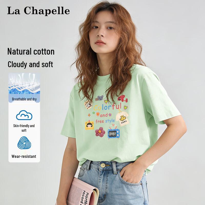 

La Chapelle Women s Loose Fit Cotton Printed T-shirt XL