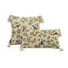 Retro European Style Cotton Linen Flower Cushion Pillowcase Living Room Sofa Backrest High Precision Jacquard Cushion Cover
