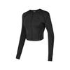Skechers Yoga Freedom Series Sports Zip Round Neck Long Sleeve Fitness Top Women tops Midnight-Black P224W119-03B6