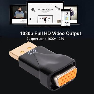 DP To VGA HD Adapter DisplayPort To VGA Converter DP VGA To Male 1080P HD Converter VGA To Fema J0W9