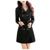 Women Slim Windbreaker Double Breasted Long Trench Coat Jacket Overcoat Outwear