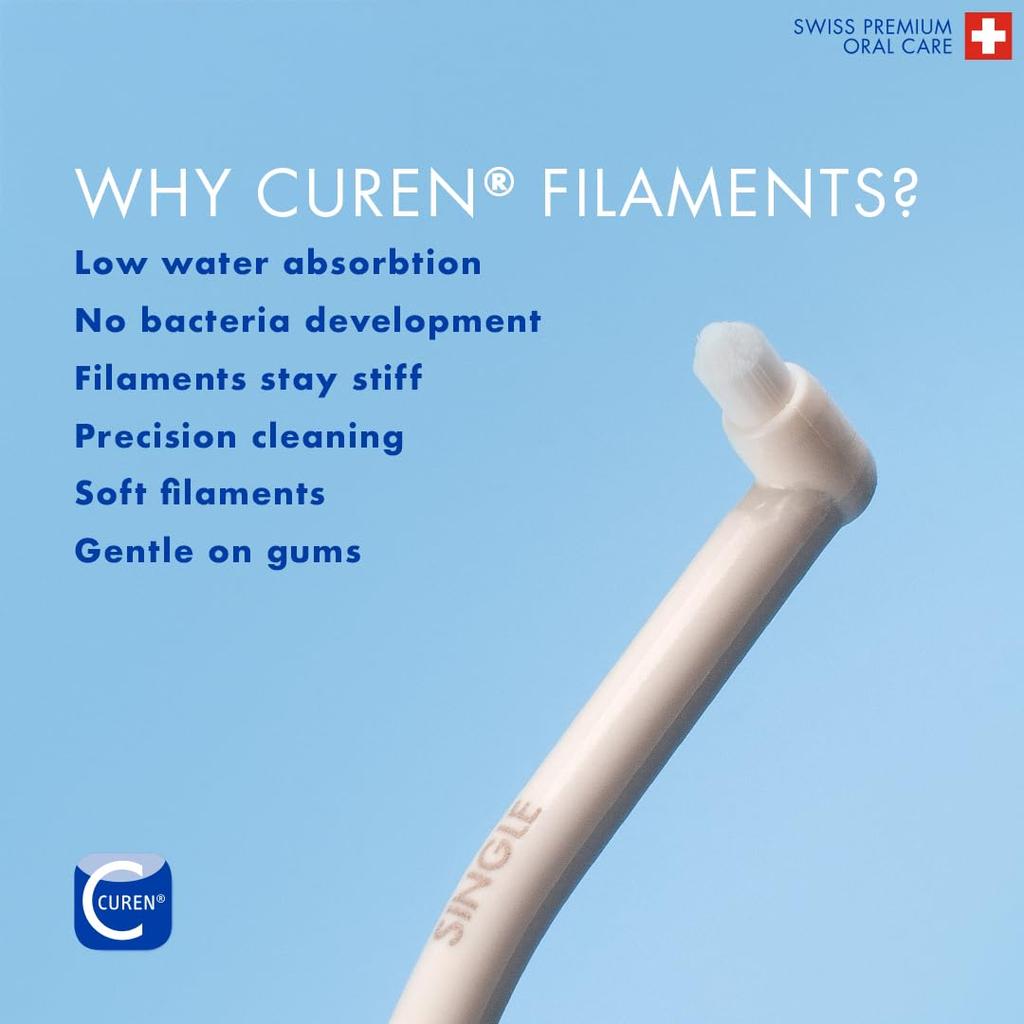 CURAPROX Hydrosonic Easy Sonic Elektrische Einzel-Ersatzbürstenkopf-Set Zahnbürste, (2 Bürsten)