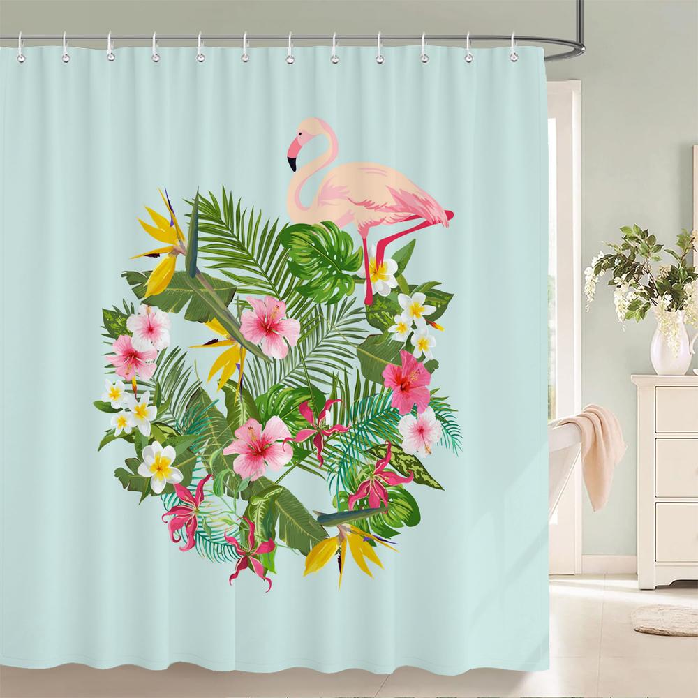 3d Flowers Pattern Shower Curtains Bathroom Curtain 180*180cm Waterproof With 12 Hooks Home Decor Washable Fabric Bath Screen