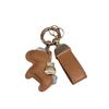 Instant Wealth Leather Keychain with Cartoon Pony Pendant for Couples – Trendy Bag and Car Accessory