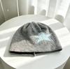 Star stack hat new American wool autumn and winter versatile cold hat female curling knitting small face little hot girl