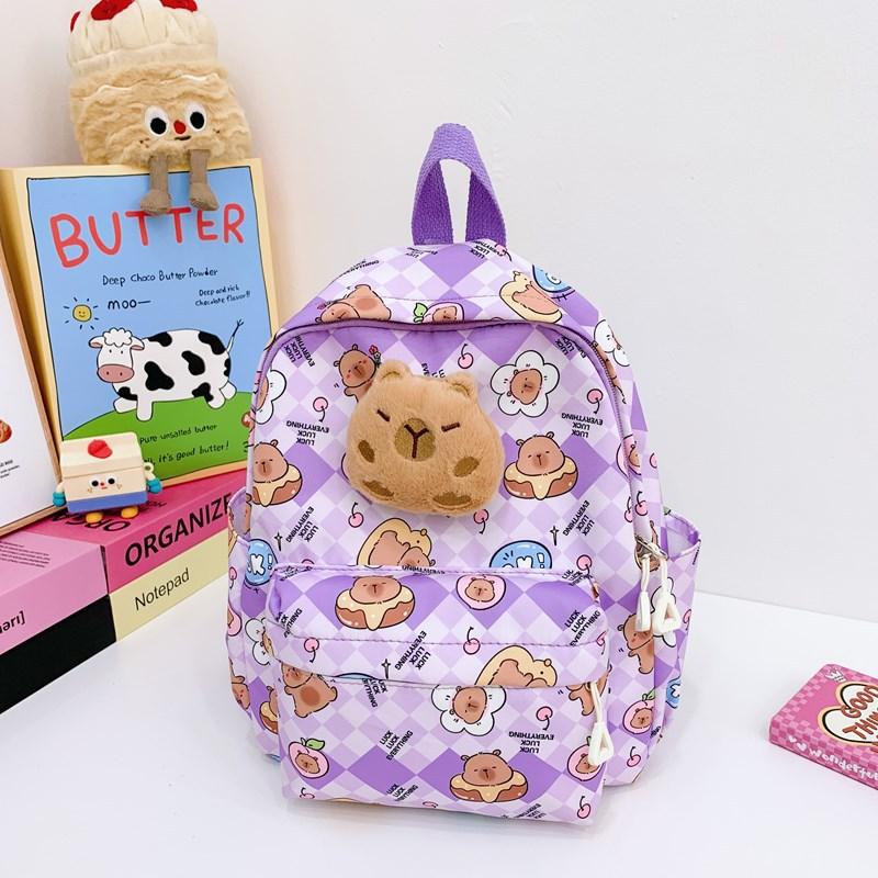 Children's Schoolbag New Cute Cartoon Kindergarten Backpack Boys and Girls Reduce the Burden High Value Backpack