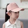 Kids Outdoor Sun Protection Hat Cotton Polyester Mix Adjustable Closure Bows Embellishment 5 Vibrant Colors