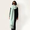 Solid Color Mohair Scarf New Scarf Vacuum Packaging Autumn and Winter Scarf Women