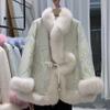 Satin National Style Buckle Imitation Fox Fur Coat Women's Young Fur Coat Winter New