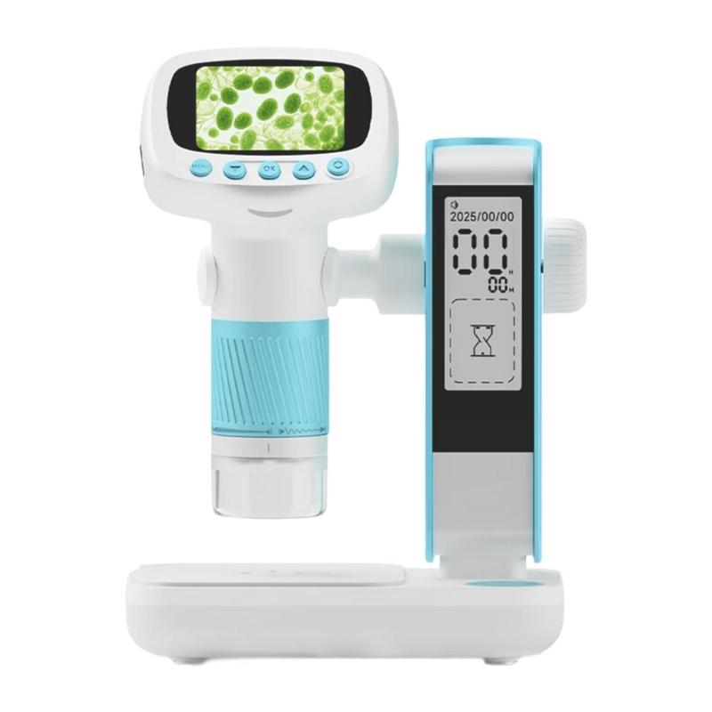 Children Microscope 1000X Magnification 2Inch Color Display Ergonomic Grip Microscope For Backyard Exploration