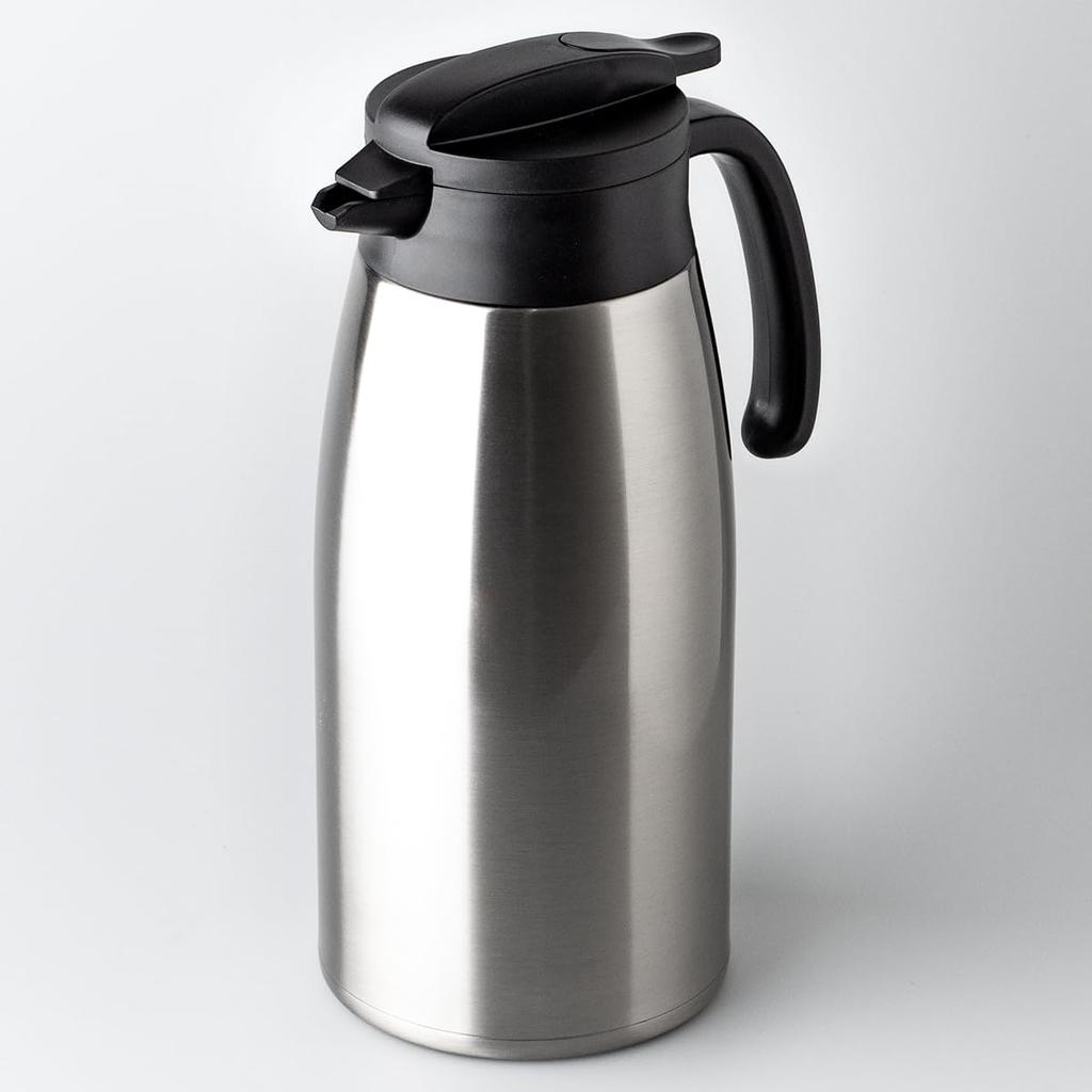 Atlas Insulated Water Pot with Pressure Relief Tabletop Stainless Steel Vacuum Easy to Silver 2.5L Valve, Ultra-Lightweight, Energy-Saving,