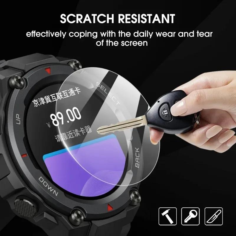 1-5PCS Tempered Glass Film For Amazfit T-rex 3 2 Screen Protector Glass Anti-scratch Film For Amazfit T-Rex3 T-Rex Pro T-Rex2