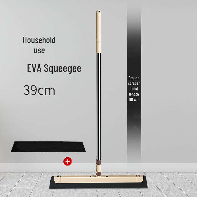 Multi-Purpose Bathroom & Floor Mop and Scraper for Hair and Water