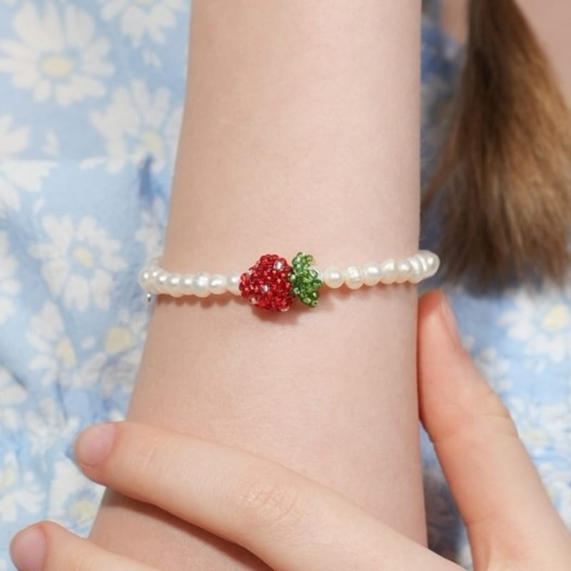 BONBEAU Juicy Fresh Water Pearl Bracelet Colored Beads Fruit Pendant Freshwater Pearl Bracelet