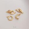 14K Gold-Filled Zircon Snap Clasp for DIY Necklaces and Bracelets
