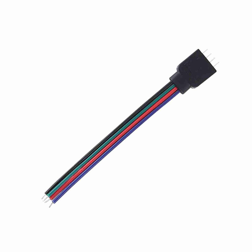 20pcs 4 Pin Cable Connector Wires for 5050 3528 3014 RGB LED Strip Lights 10cm Length Male