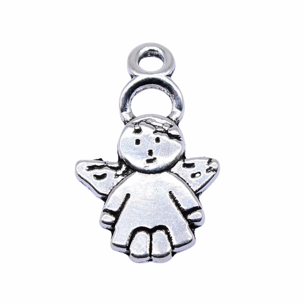 Angel Charms Alloy Fairy Pendants For Religious Holiday Jewelry Making