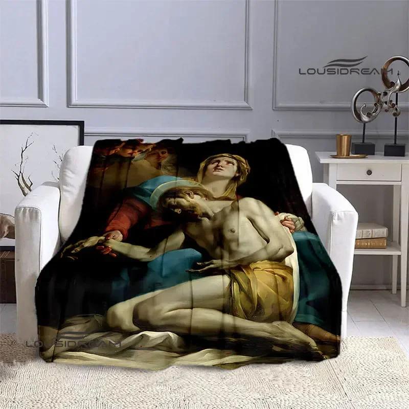 Virgin Mary Faith Print Blanket Flannel Soft Comfort Blanket Home Travel Blanket Kids Warm Blanket picnic blanket birthday gift