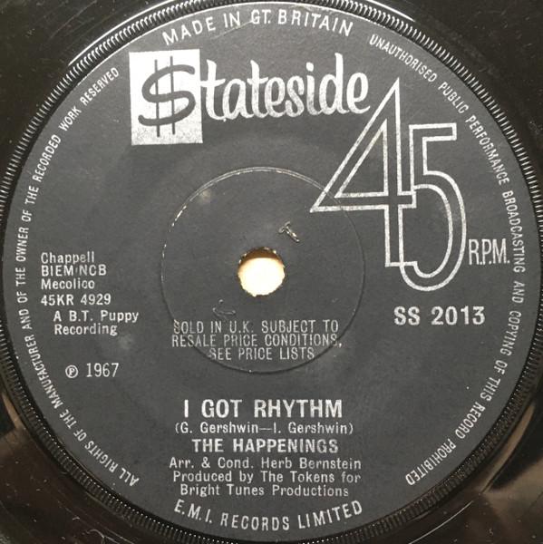 

7inch Record HAPPENINGS I Got Rhythm SS2013 Stateside 1967 UK Rock Used