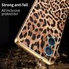 OnePlus Nord CE4 Lite 5G/Oppo K12x 5G készülékekhez (Kína) Tok Leopárdmintás PU Bőr Bevonatú PC+TPU Galvanizált Telefonvédő