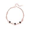 Lucky Clover Agate Anklet - High-End, Durable Women's Jewelry with Niche Design
