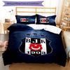 3-teiliges BJK Design Bettwäsche-Set - HD-bedruckte Bettwäsche mit 1 Bettbezug und 2 Kissenbezügen - Perfekt für die Dekoration zu Hause und im Studentenwohnheim