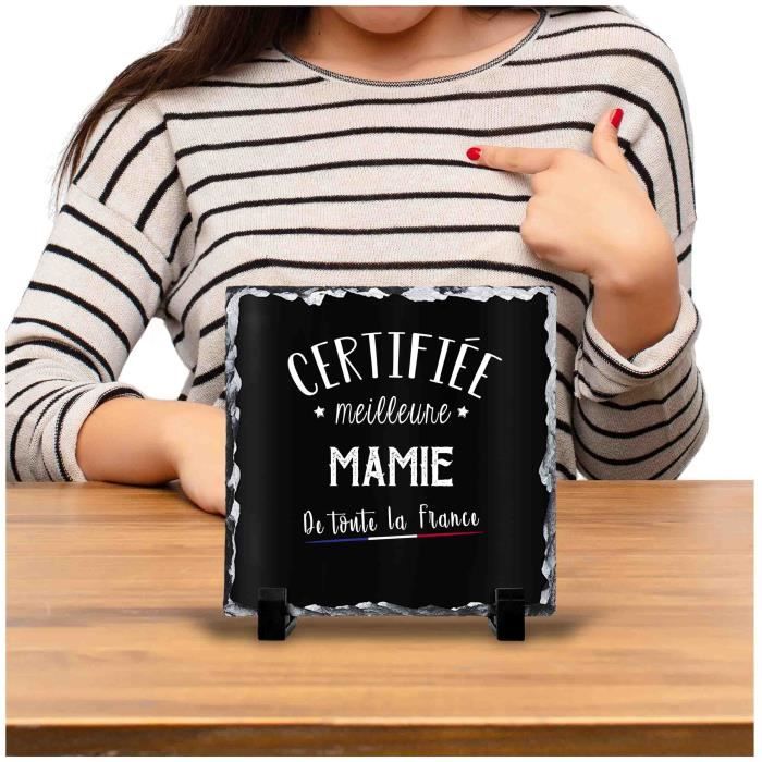 Cadre mamie certifiée meilleure dans toute la france noir | Idée Bureau Cadeau Travail Départ Retraite Collègue Anniversaire Noël