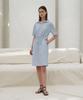 Rie Zip Neck Drawstring Waist Midi Dress