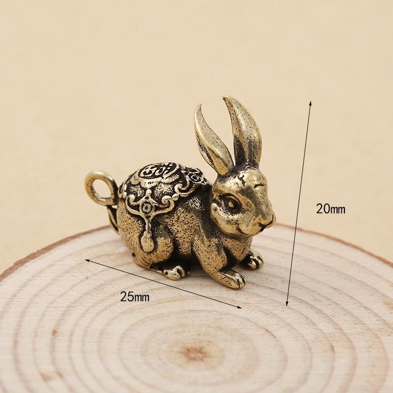 Antique Brass Ornament, Car Keychain, Small Pendant, Futu Keychain, Handicraft, Hand Play Accessories.