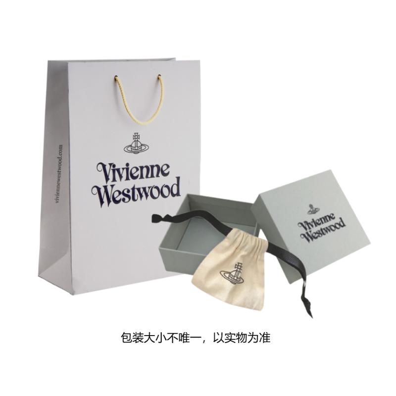 Vivienne Westwood Cubic Zircon 3D Effect Saturn Pendant Design Bracelet Unisex Silver/Milk Pink jordana-bracelet