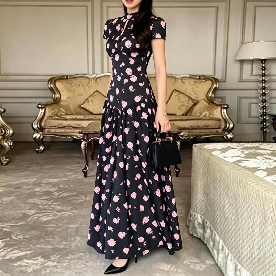 Spring New Women's Dresses - Floral Print Loose Long Dress